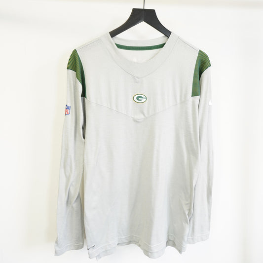 Nike Green Bay Packers Sideline Player UV Performance Longlseeve Men's L Gray