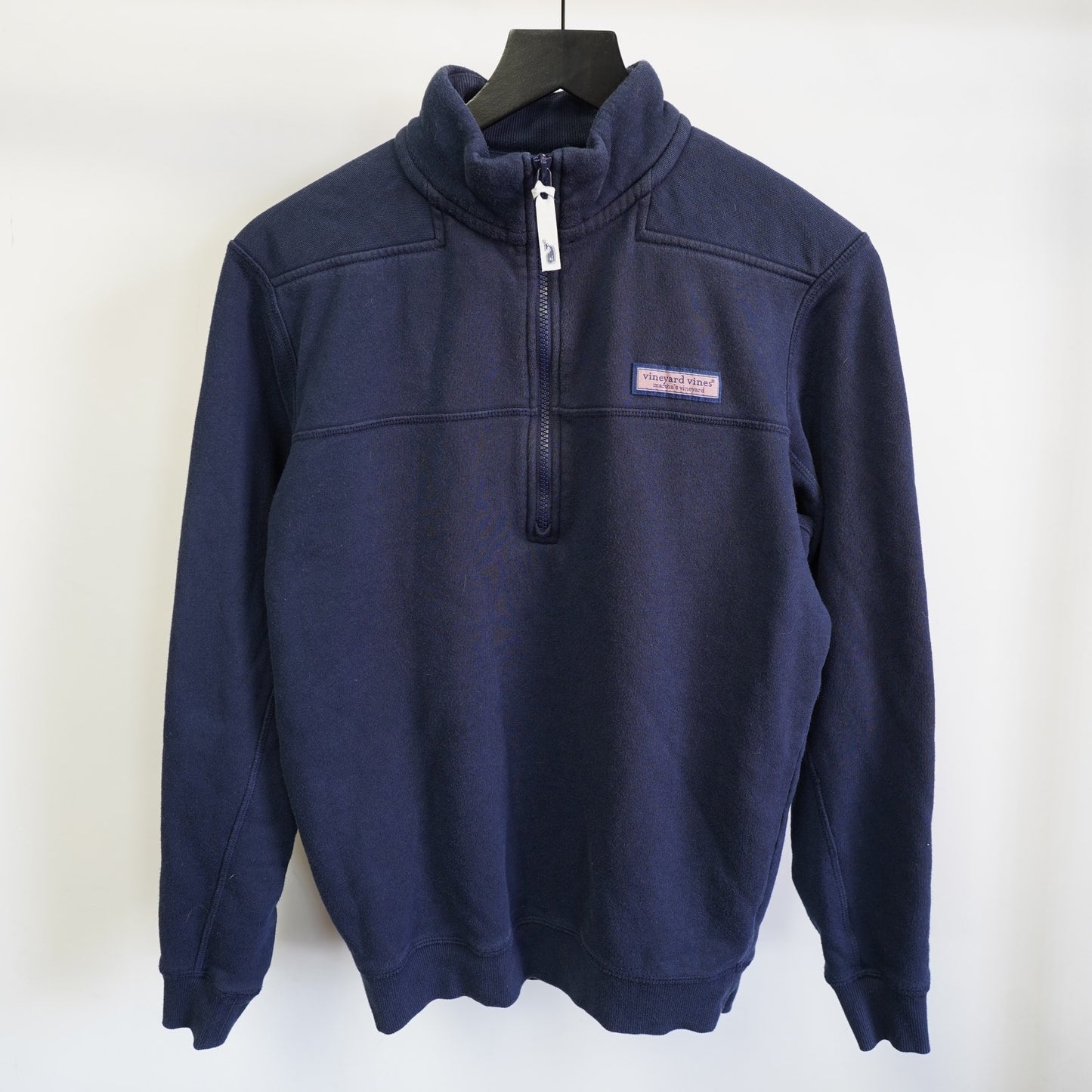 (M) Vineyard Vines Shep Shirt 1/4 Zip Pullover Sweater Navy Blue Men's M Preppy