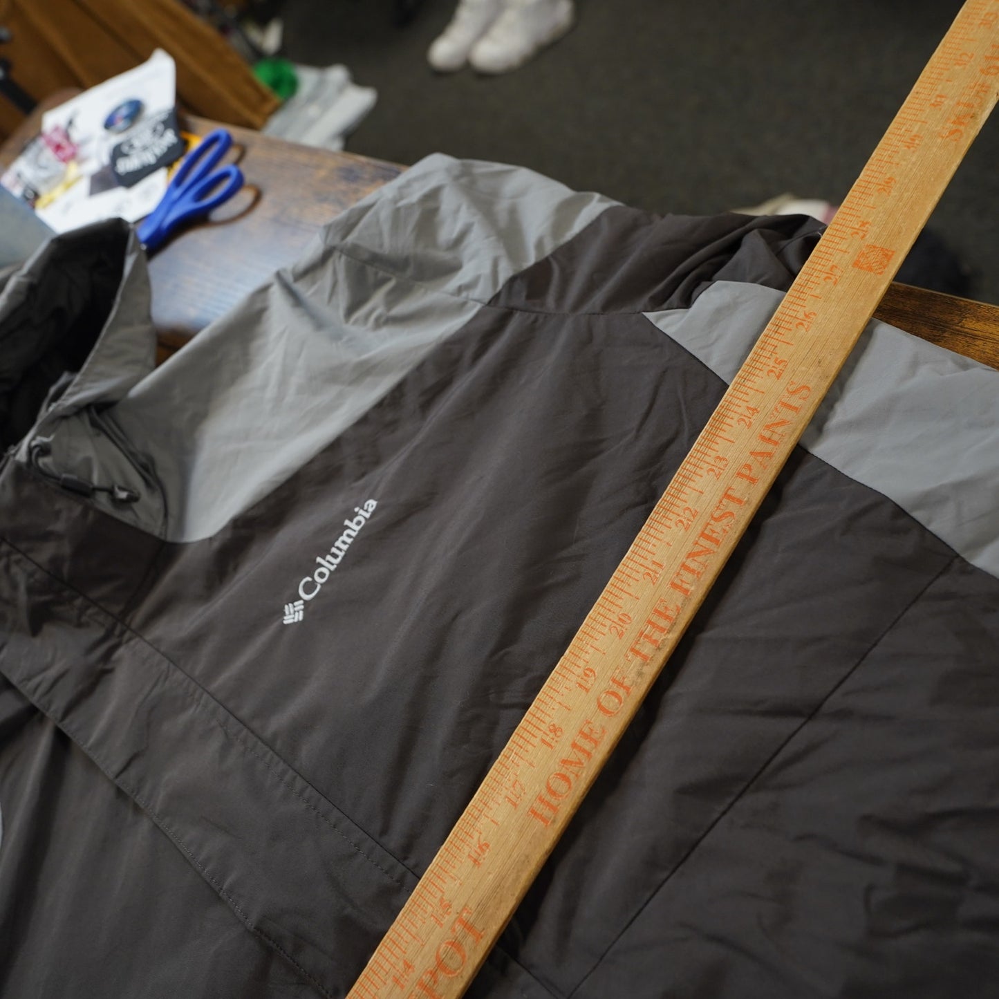 (XL) Columbia Sportswear Interchange Rain Jacket Men's XL Gray Two Tone Gorpcore Hike