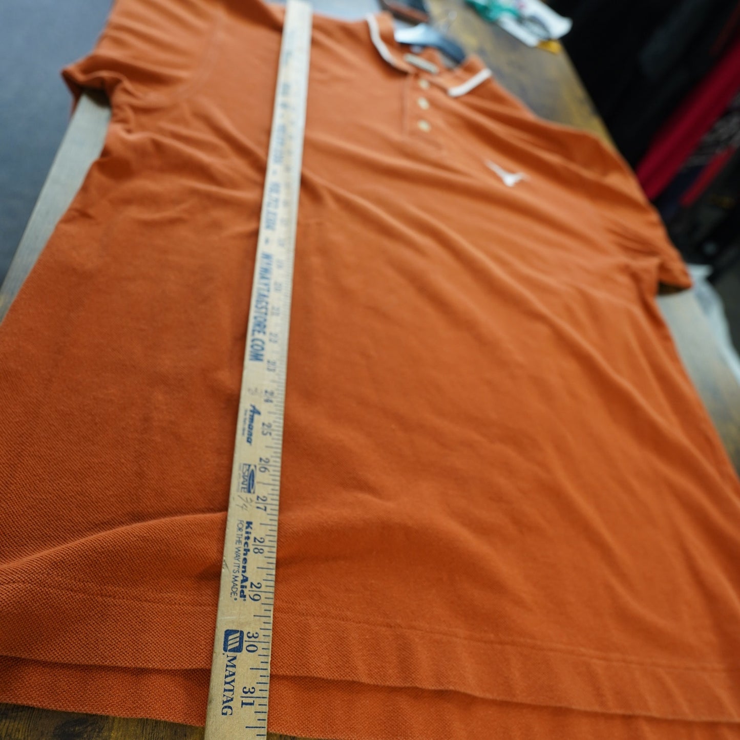 (XL) Vintage Texas Longhorns Cutter & Buck Golf Polo SHirt Men's XL Burnt Orange