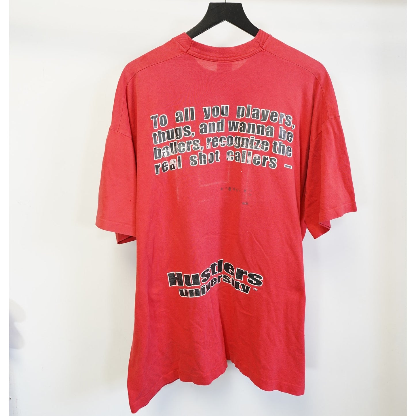 (3XL) Vintage DJ Screw Brand Hustlers University 90s Rap Hip Hop T-Shirt Mens 3XL Red