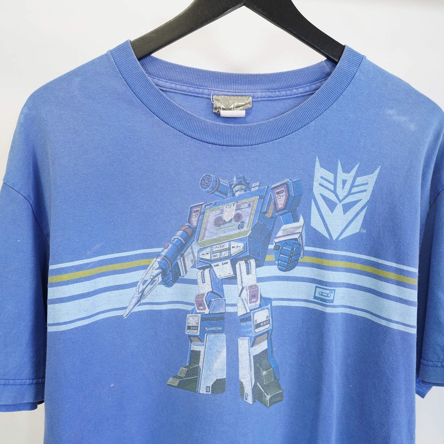 (L) Vintage Transformers 2007 Optimus Prime T-Shirt Men's L Blue Y2K Retro