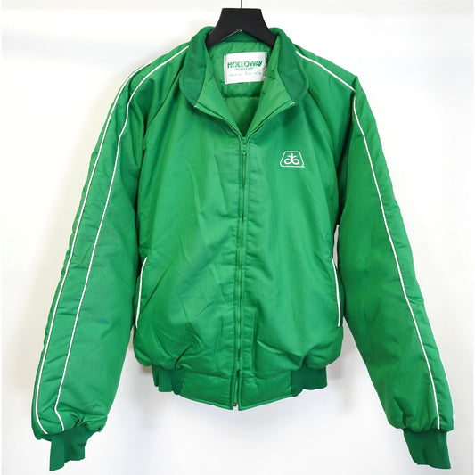 (L) True Vintage Holloway Pioneer Seed Bomber Jacket Men's L Green 70s Workwear
