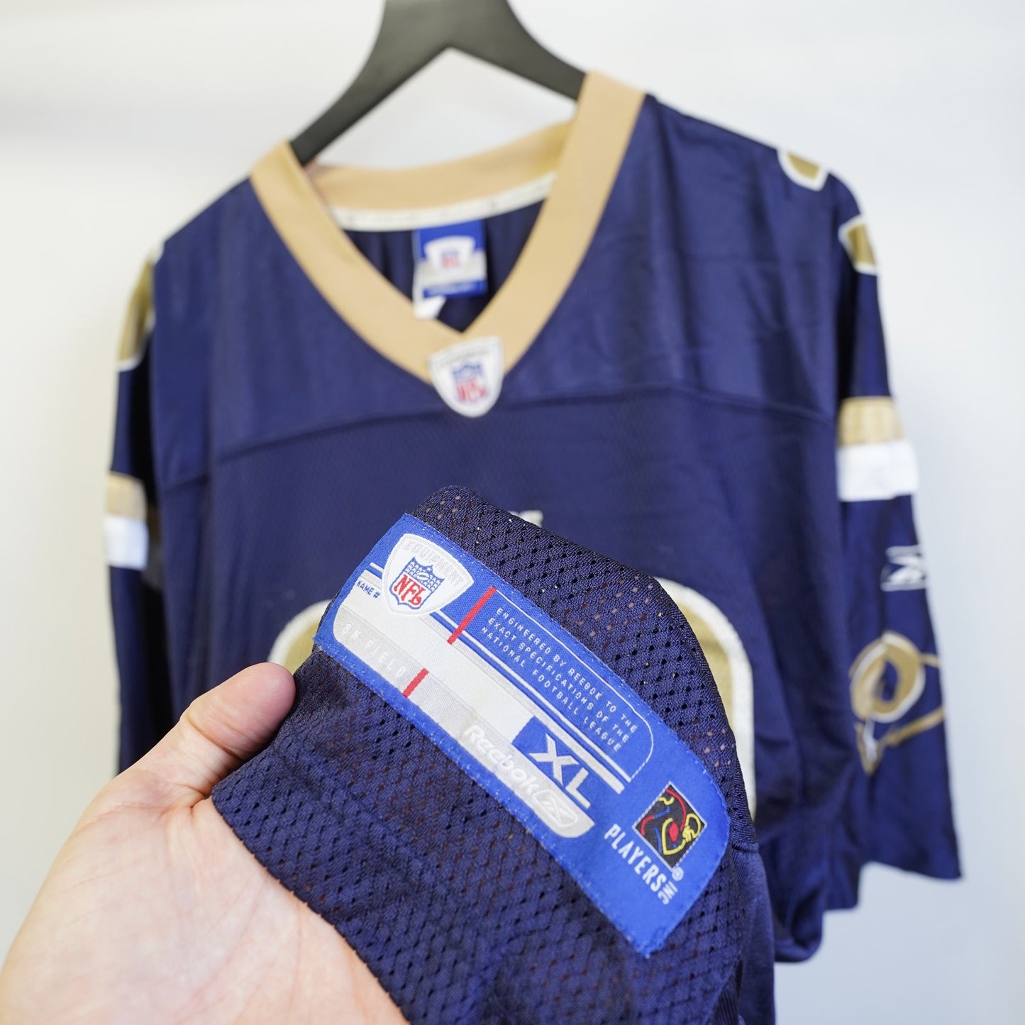 (XL) Vintage Steven Jackson St. Louis Rams Reebok Football Jersey Y2K Men's XL Navy