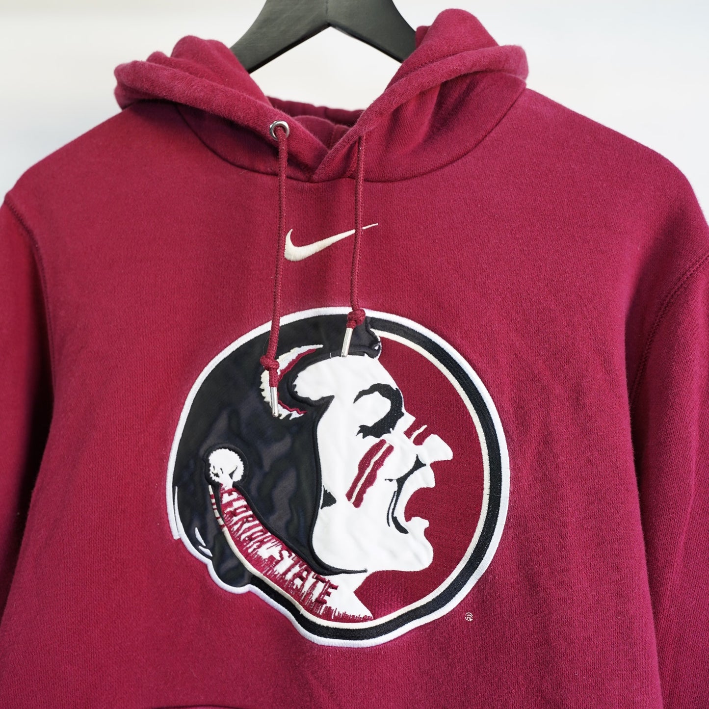 (XL) Florida State Seminoles Nike FSU Center Swoosh Stitched Red Hoodie Men's XL