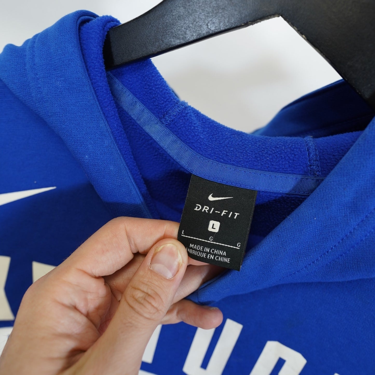 (L) University of Kentucky Wildcats Nike Elite Basketball Hoodie Men's L Blue