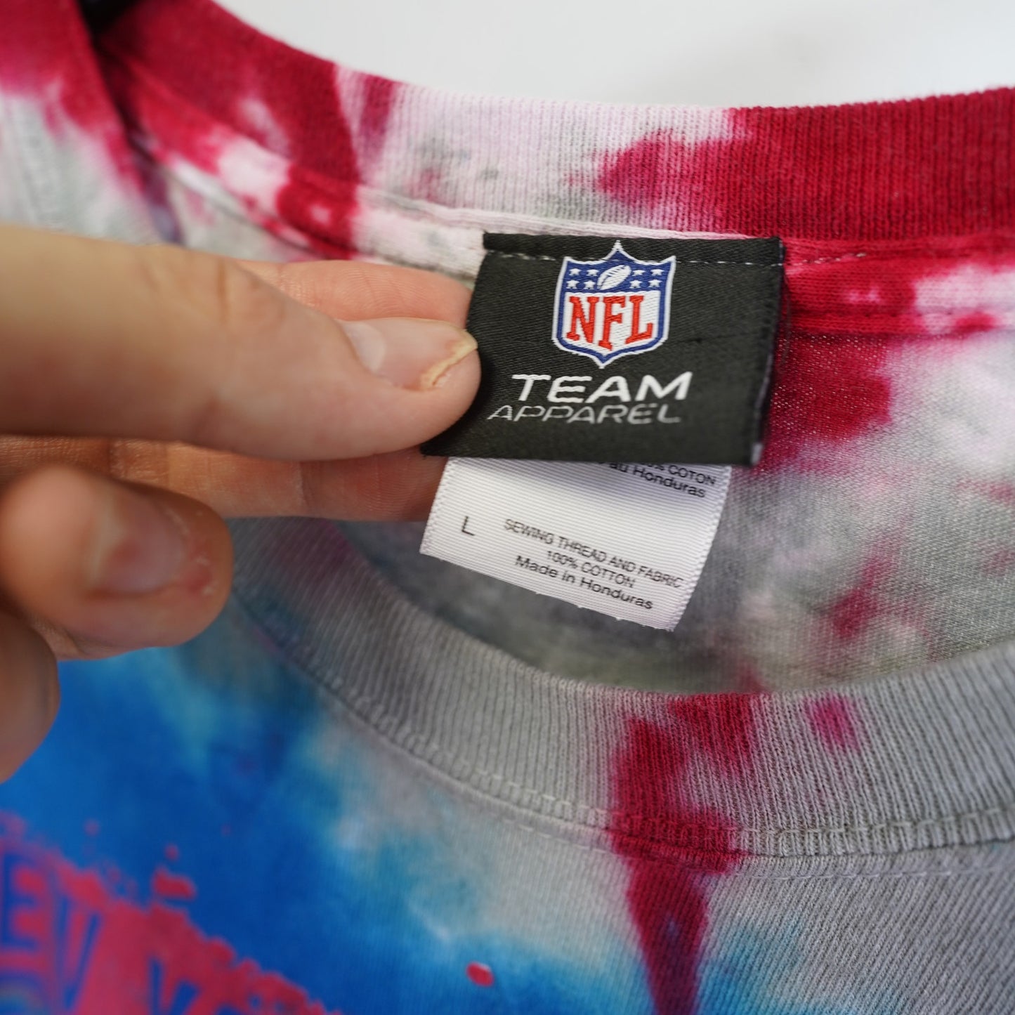 (L) Vintage New York Giants Tie Dye Team NFL T-Shirt Men's L NY Blue Y2K Football