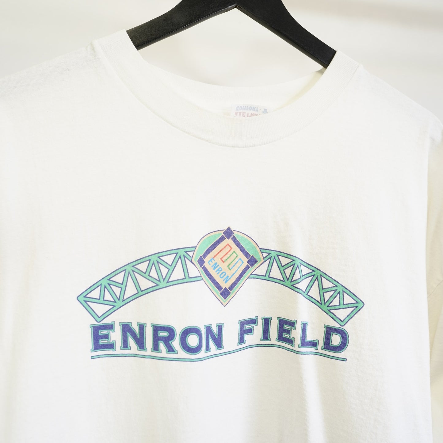 (XXL) Vintage Enron Field Houston Astros T-Shirt Men's XXL White Y2K 2000s