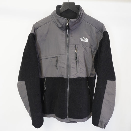 (M) Vintage The North Face Denali Fleece Jacket Men's M Gray Black Full Zip Gorpcore