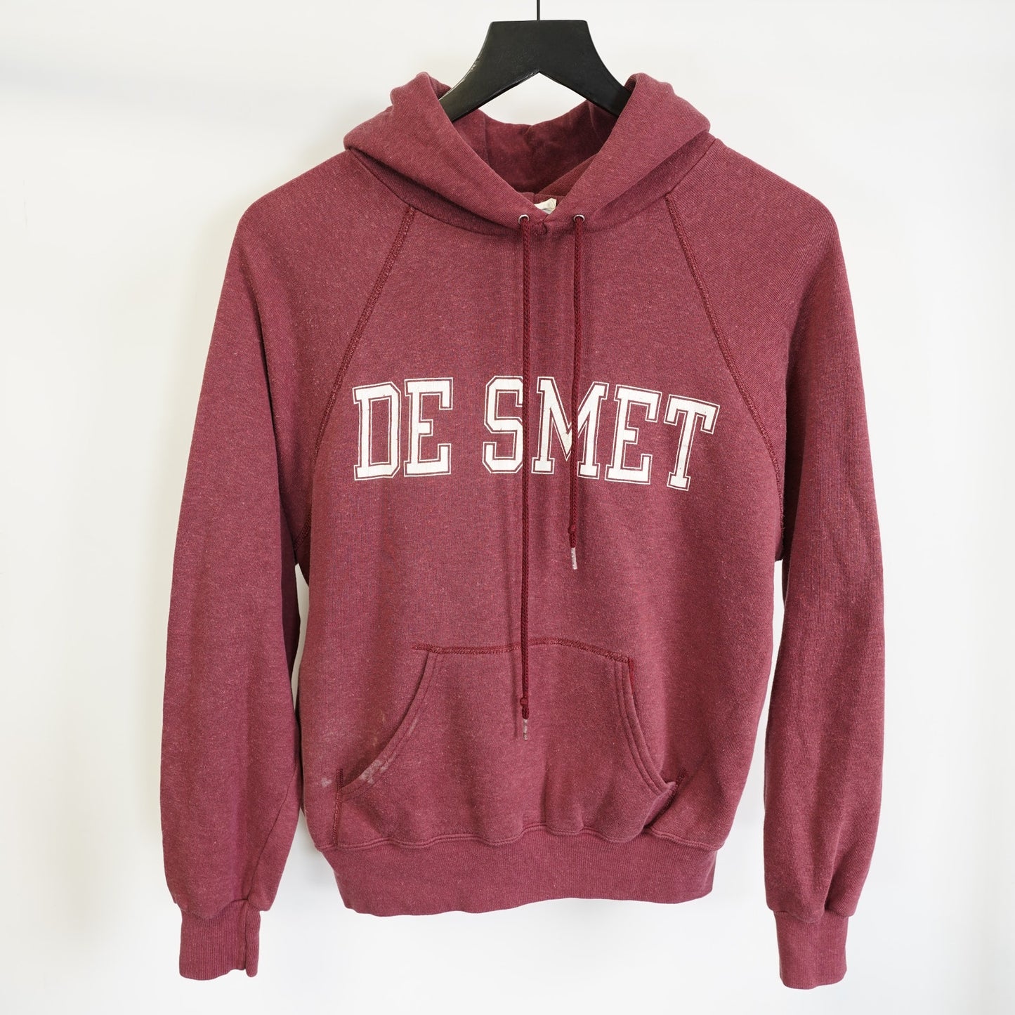 (L) True Vintage Champion De Smet Maroon Hoodie Men's L/XL 70s-80s Pullover
