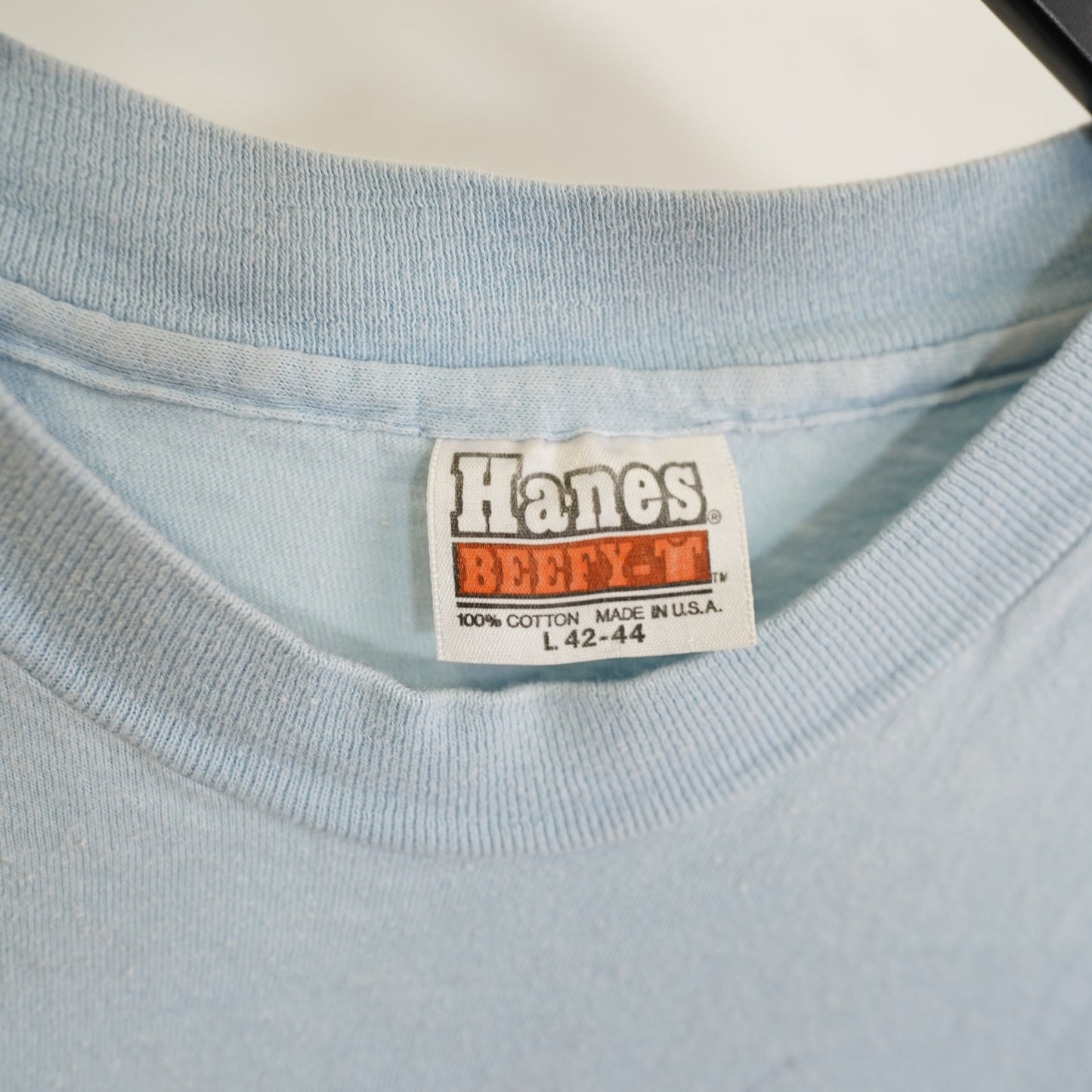 (M) True Vintage Hawaiian Nature T-Shirt 70s Single Stitch Men's M Blue Hanes