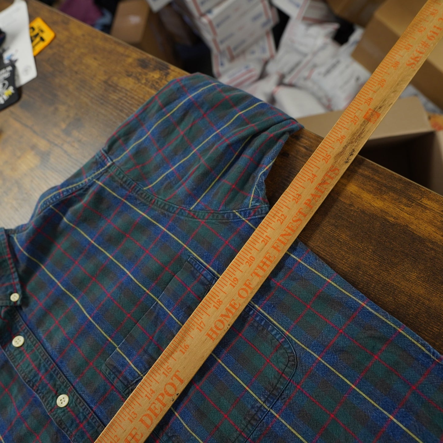 (S) Vintage J.Crew Shirt Blue Green Plaid Button Down Long Sleeve 90s Vtg