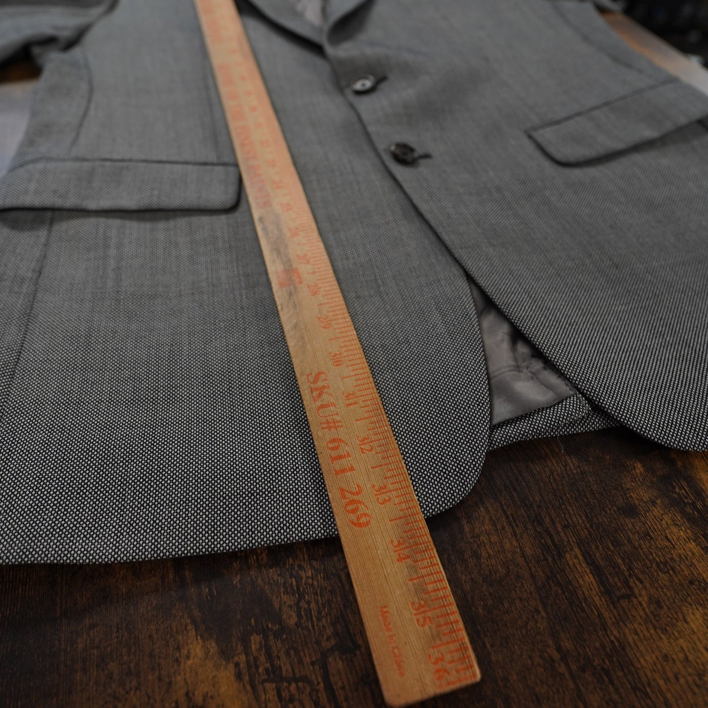 (L) Sz. 42 Ralph Lauren Mens Wool Suit Jacket Birdseye Gray Sportscoat Blazer