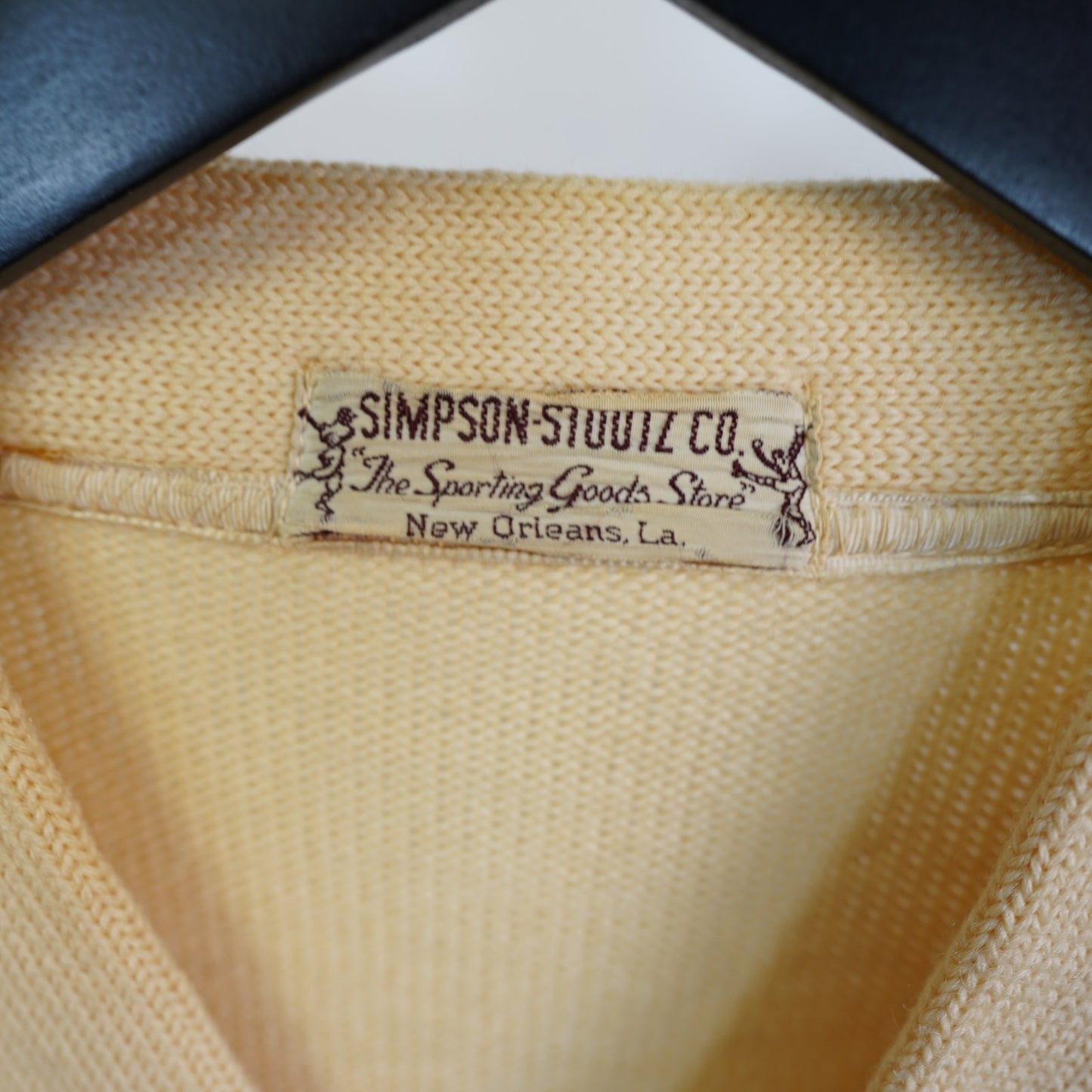 (S) True Vintage 1940s-50s Letterman Knit Wool Cardigan Sweater "L" Men's S Tan