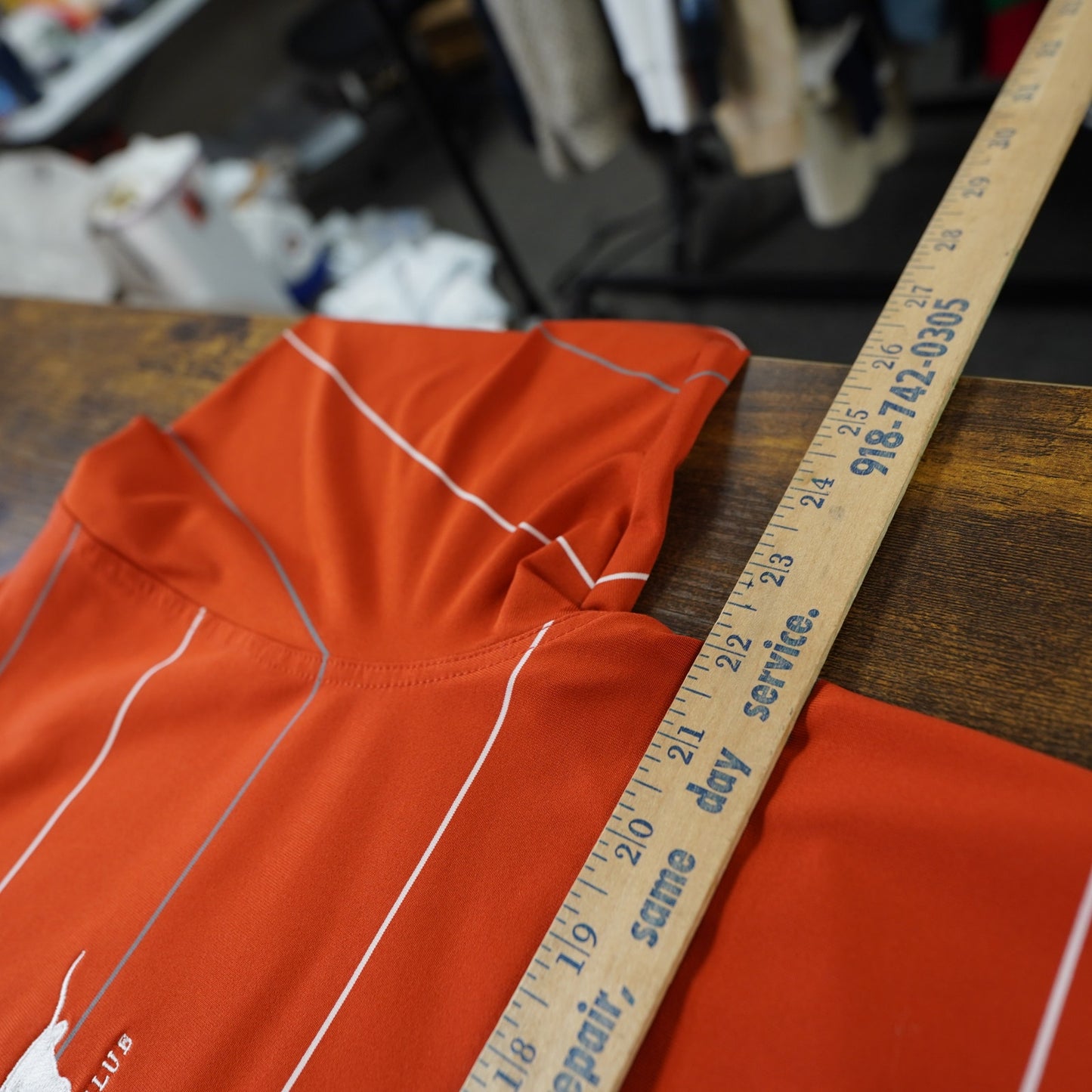 (L) University of Texas Longhorns Dunning Golf Striped Polo Shirt Men's L Orange UT