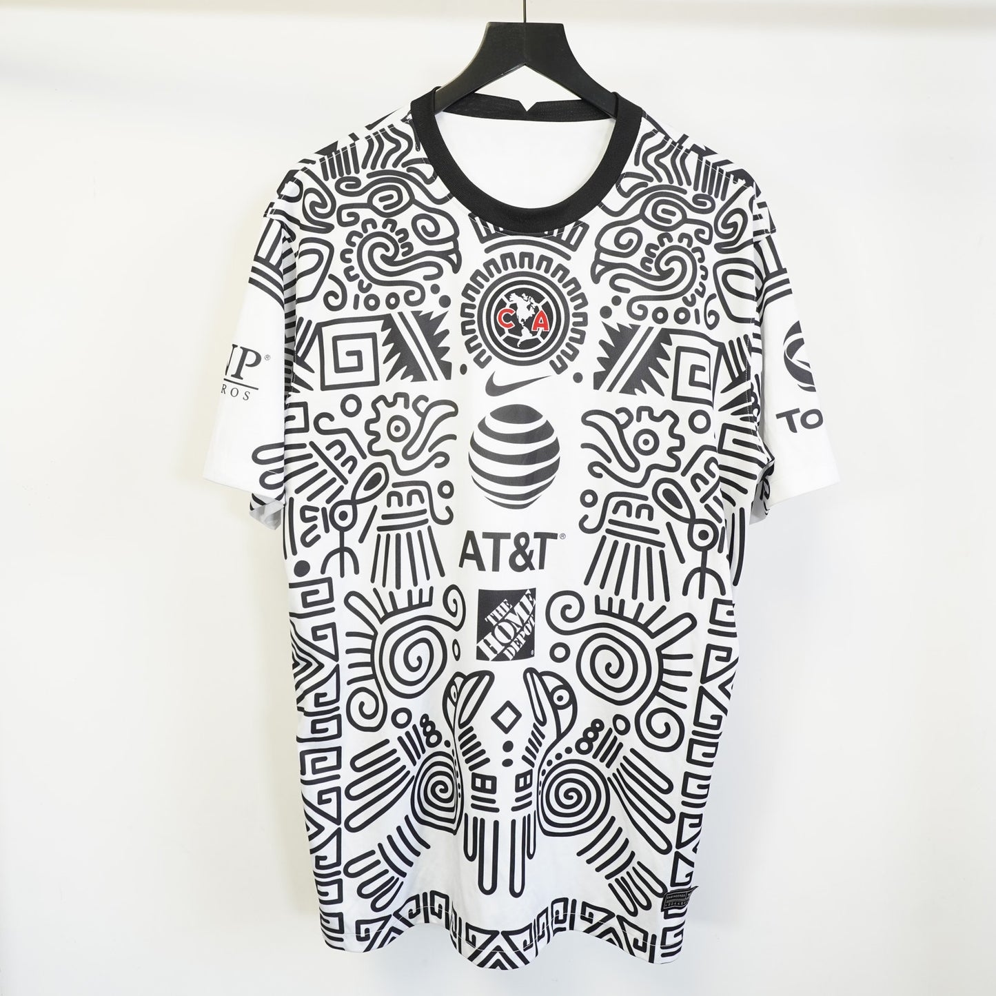 (3XL) Nike Club América 2020/21 Third Soccer Futbol Jersey Men's 3XL White Black Aztec