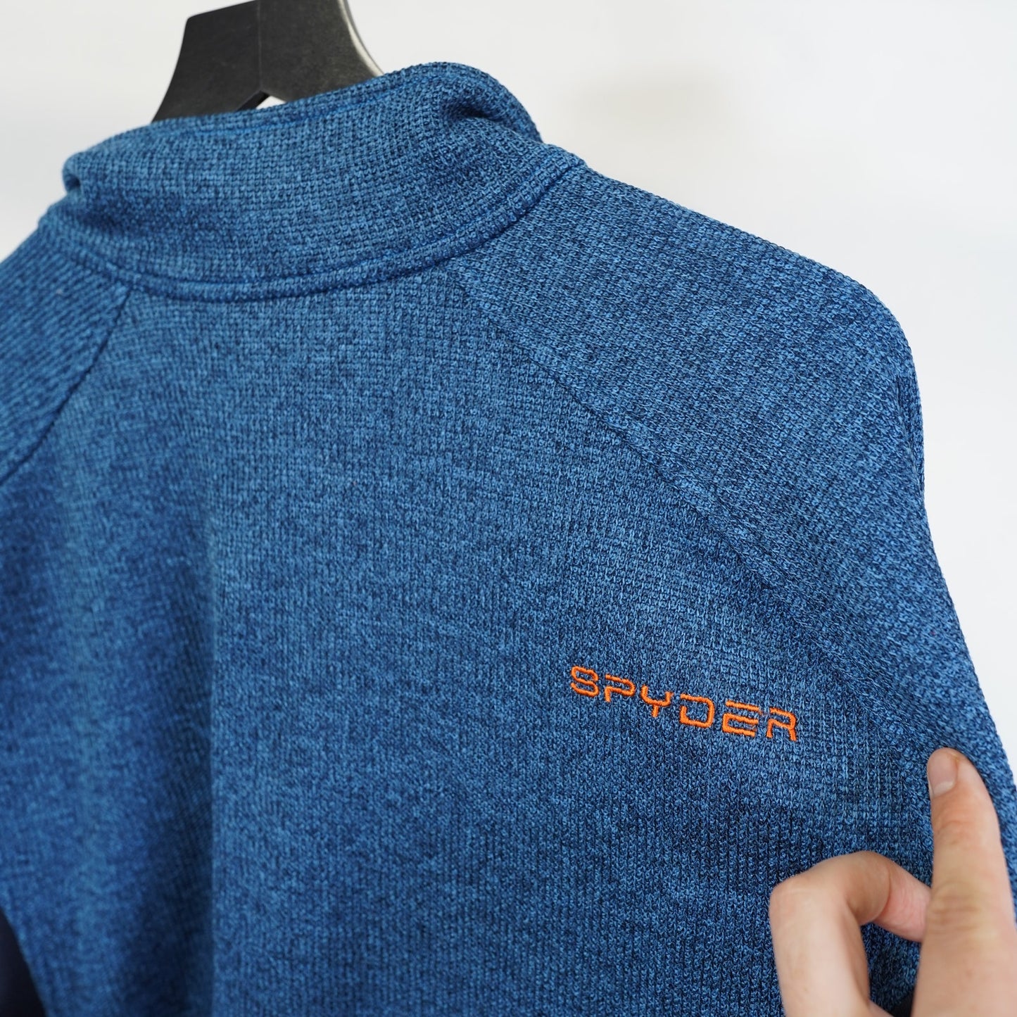 (XL) Spyder Outbound Half-Zip Stryke Fleece Jacket Men's XL Blue Orange 1/4 Zip