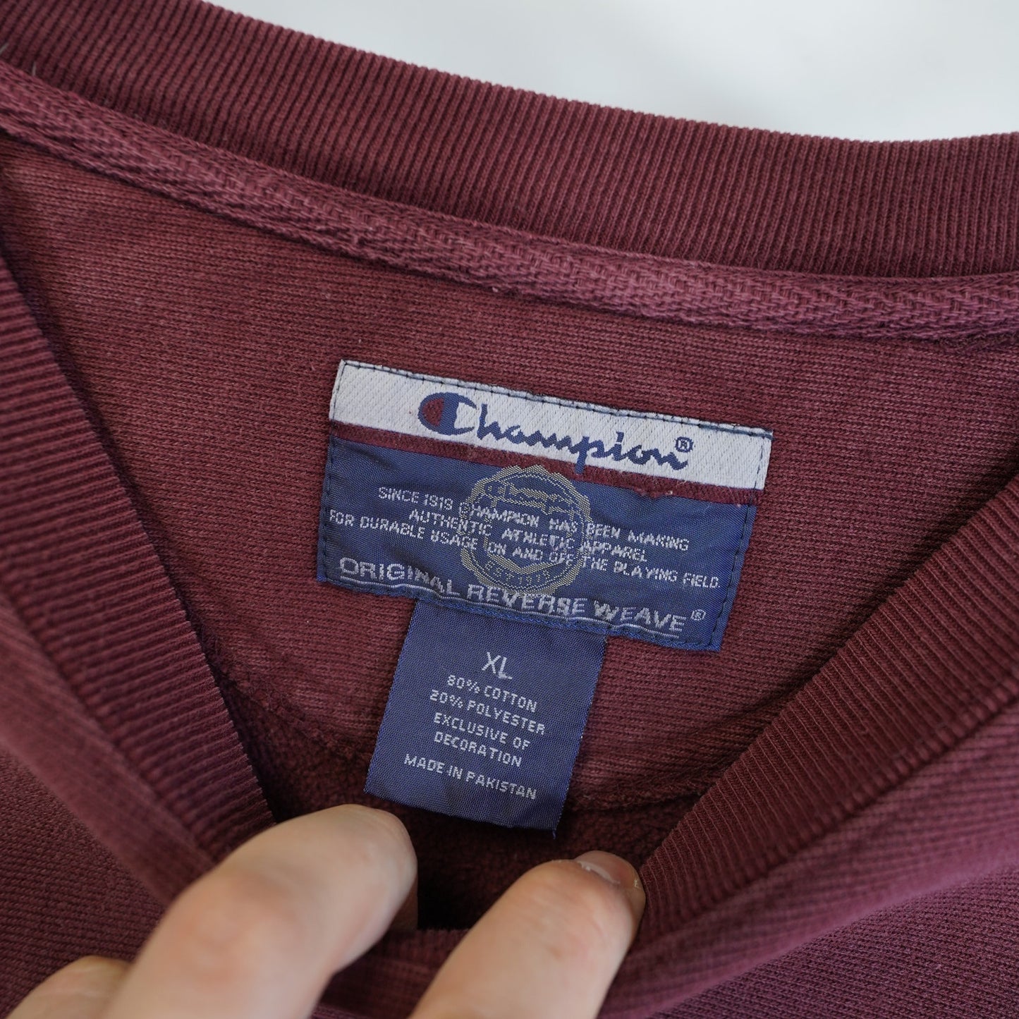 (XL) University of Chicago Vintage Champion Reverse Weave Sweatshirt Men's XL Maroon