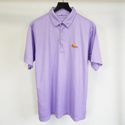 (M) Horn Legend HL Sport Interlink Golf Polo Shirt Men's M Bamboo Charcoal Luxury