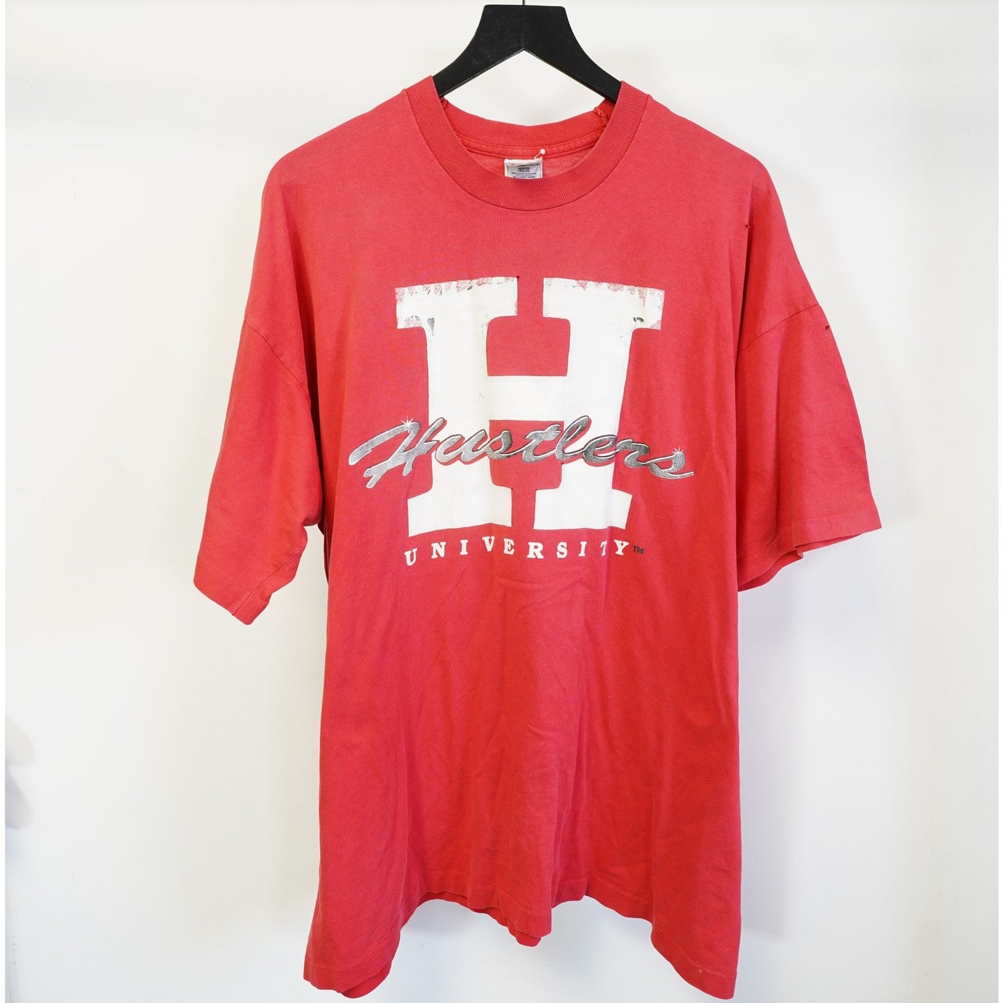 (3XL) Vintage DJ Screw Brand Hustlers University 90s Rap Hip Hop T-Shirt Mens 3XL Red