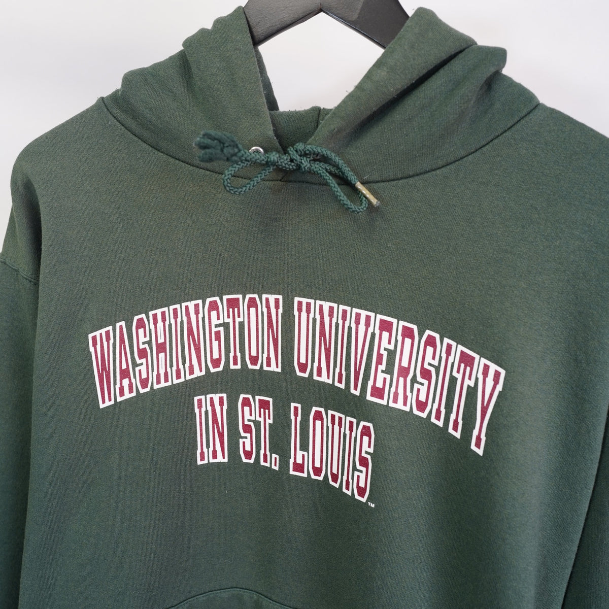 (M) Washington University St. Louis Champion Hoodie Men's M Hunter Green Retro