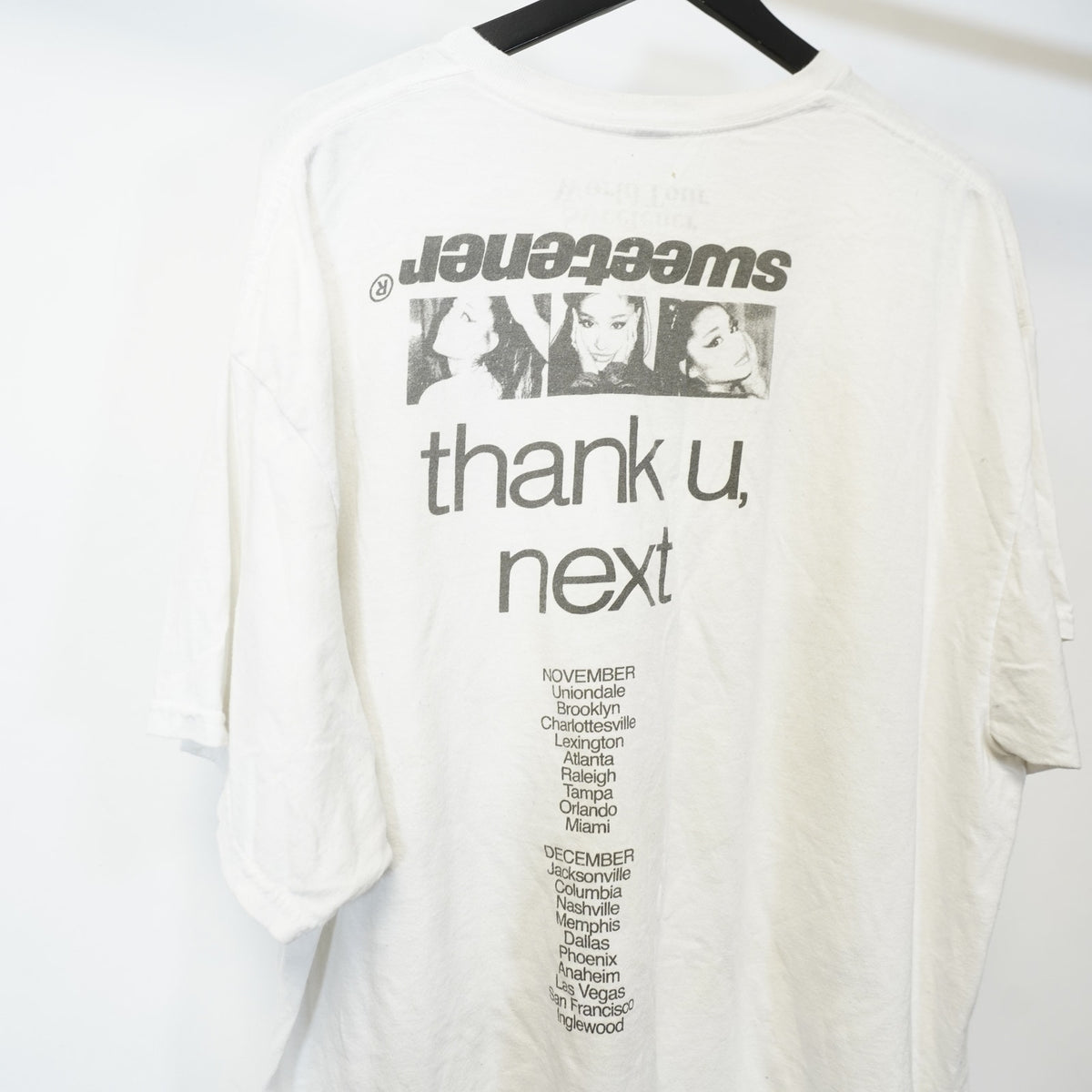(Women's XXL) Ariana Grande Sweetener White Band World Tour T-shirt Women's XXL Hot Topic