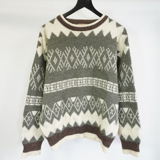 (L) Vintage Mandatory Provisions Knit Aztec Sweater Men's L 90s Southwestern Festive