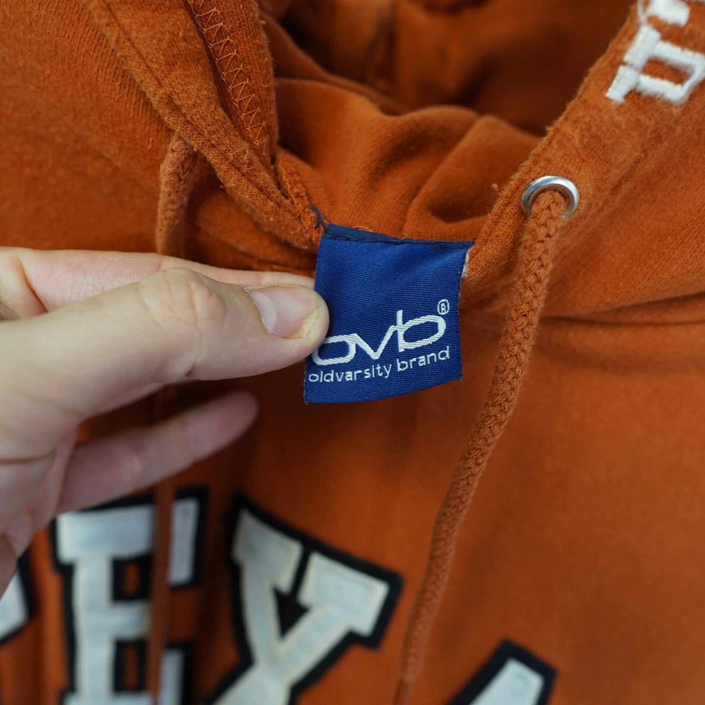 (XXL) Vintage Texas Longhorns Embroidered OVB Hoodie Men's XXL Burnt Orange Sewn