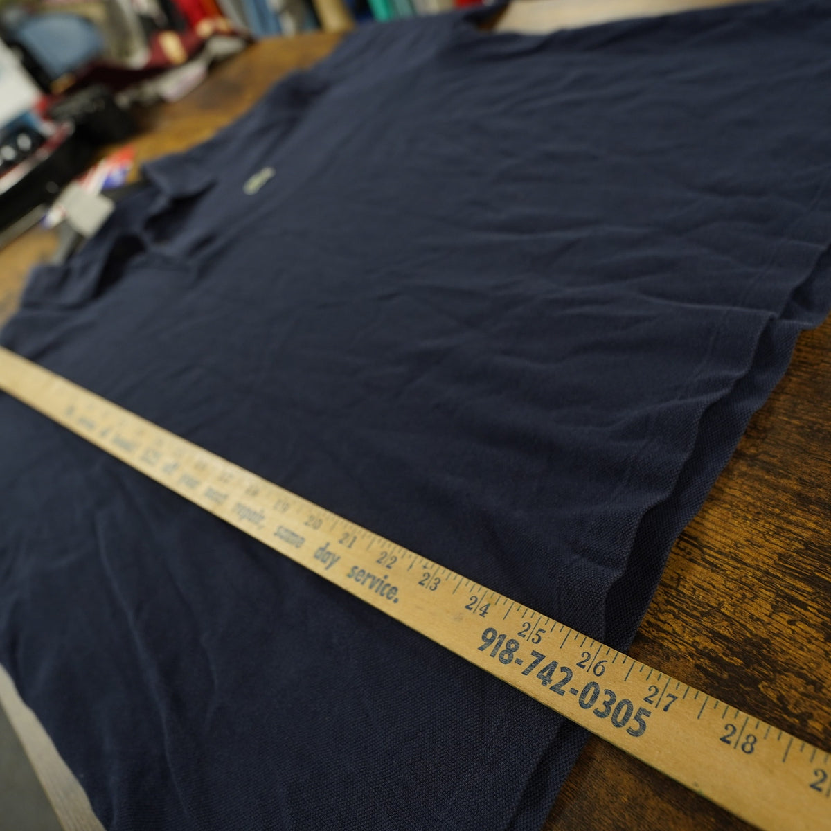 (XXL) Vintage Lacoste Long Sleeve Polo Shirt Men's 2XL Navy Blue Preppy