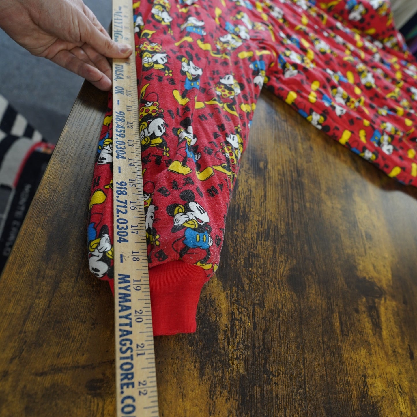 (L) Vintage Mickey & Co Minnie Mouse Disney Reversible Jacket Men's L AOP 90s Blue