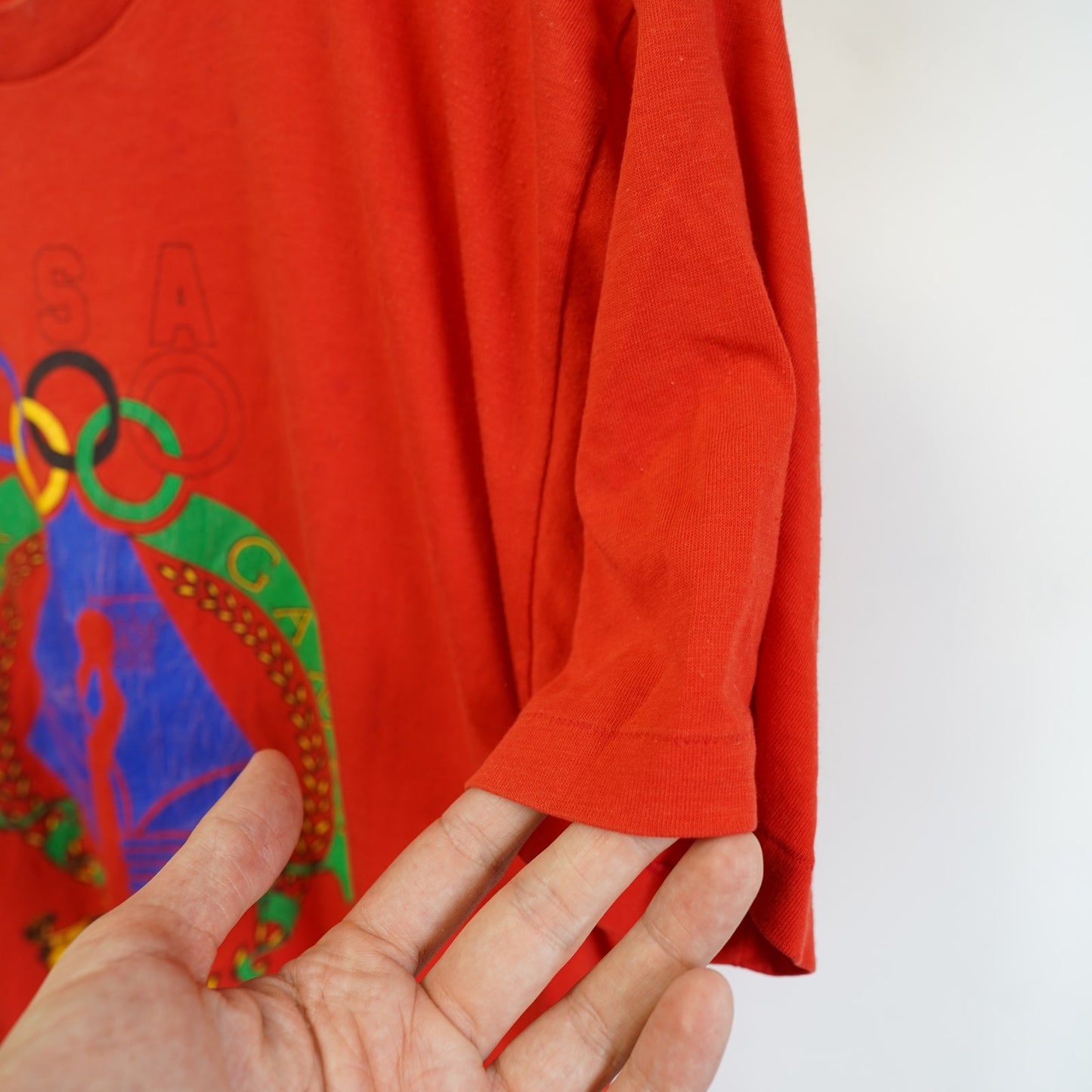 (XL) Vintage Adidas Olympic Summer Games Single Stitch T-Shirt Men's XL Basketball 90