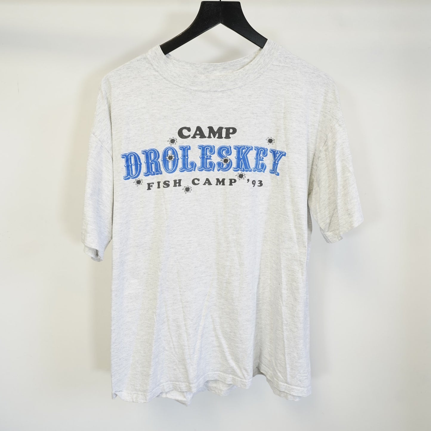 (L) Vintage Texas A&M Aggies Russell Athletic Fish Camp T-Shirt Men's L 90s Gray