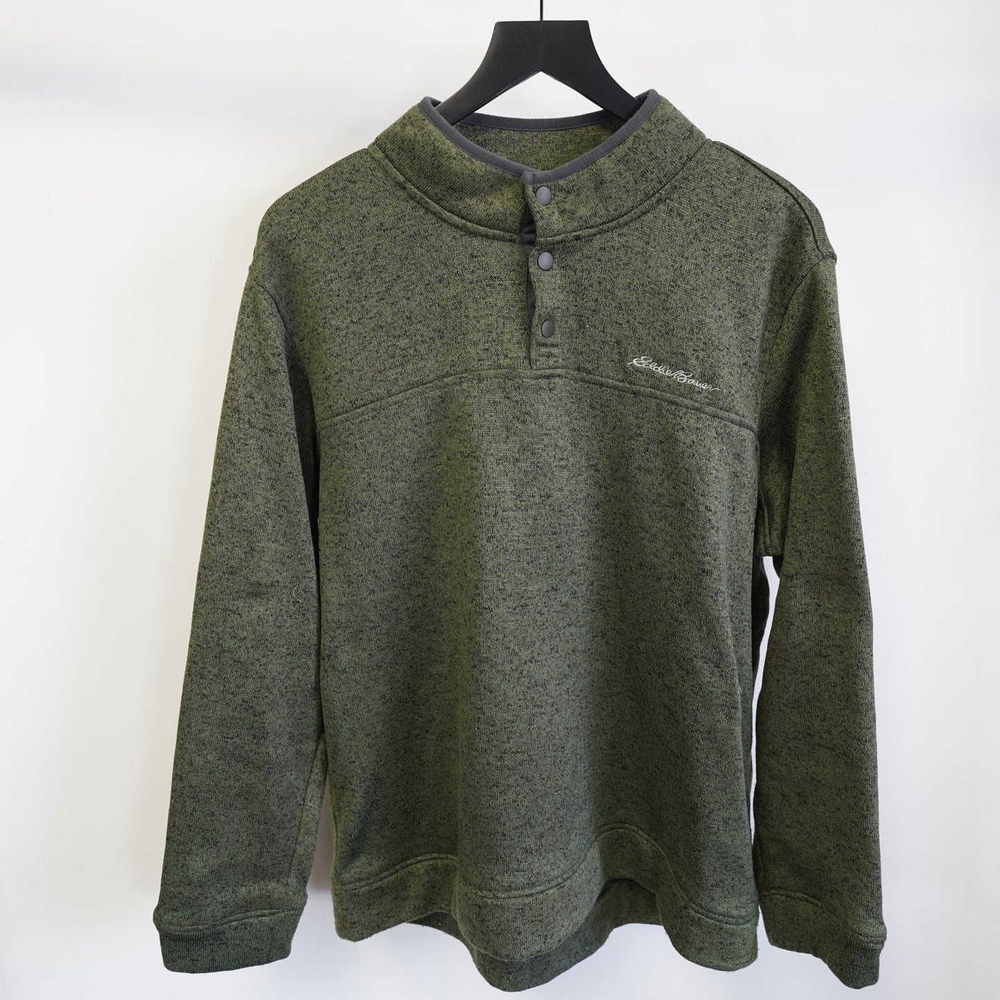(XL) Eddie Bauer Fair 1/4 Zip Pullover Sweater Men's XL Olive Green Gorpcore Hike