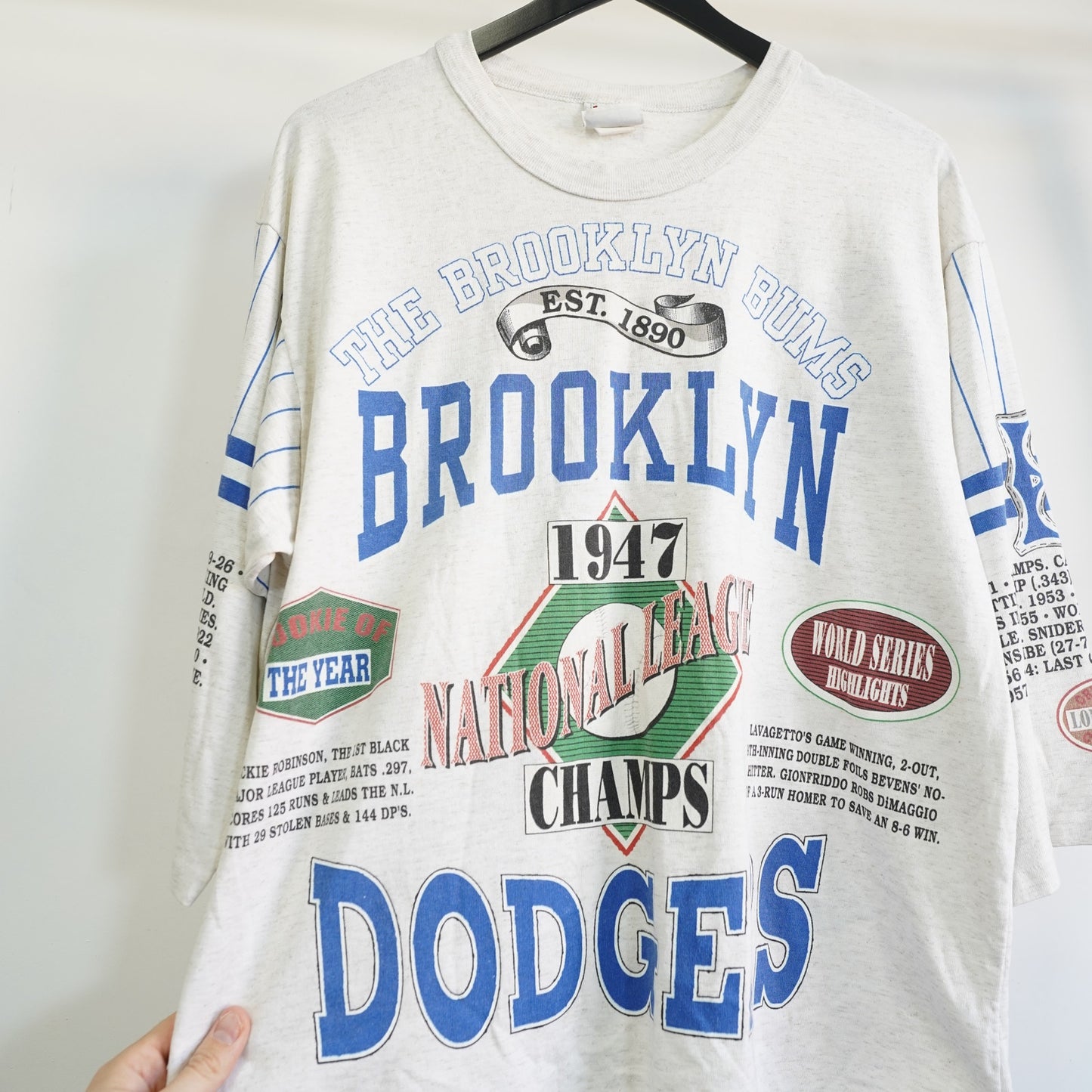 (XL) Vintage Brooklyn LA Dodgers Long Gone Cooperstown Collection T-Shirt Men's XL