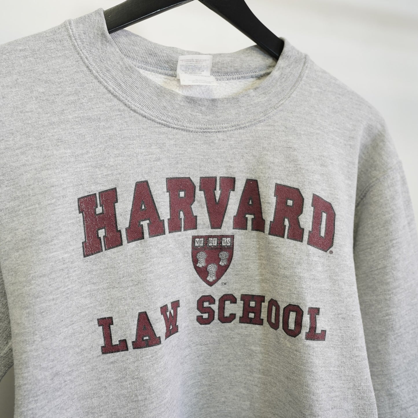 (S) Vintage Harvard Law School Crewneck Sweatshirt Men's S Gray Gildan Ivy League