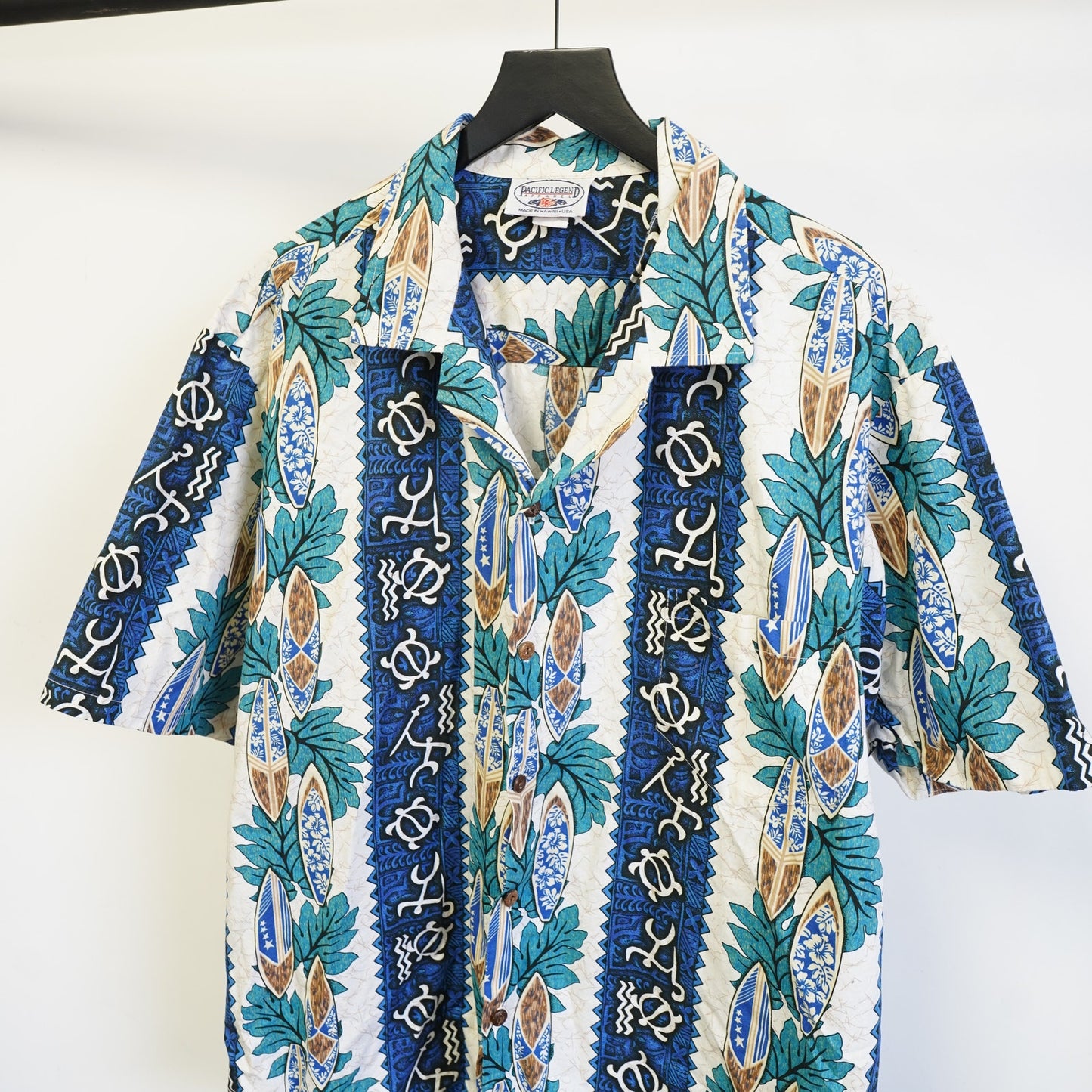 (XXL) Vintage Pacific Legend Hawaiian Button Down Shirt Men's XXL Surf Floral Tropical