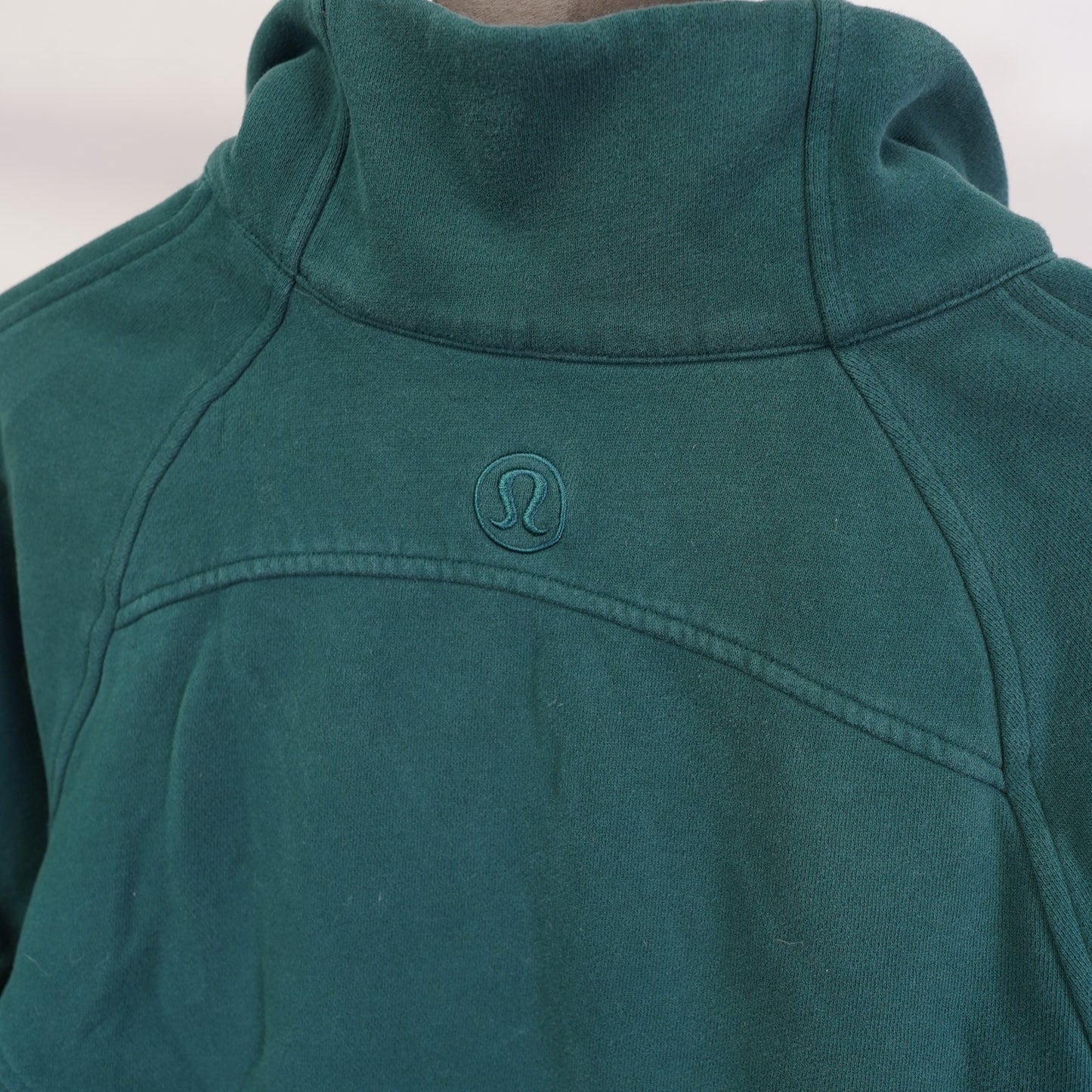 (Women's S) Lululemon Scuba Oversized Funnel-Neck Half-Zip Hoodie Women's S Teal Green