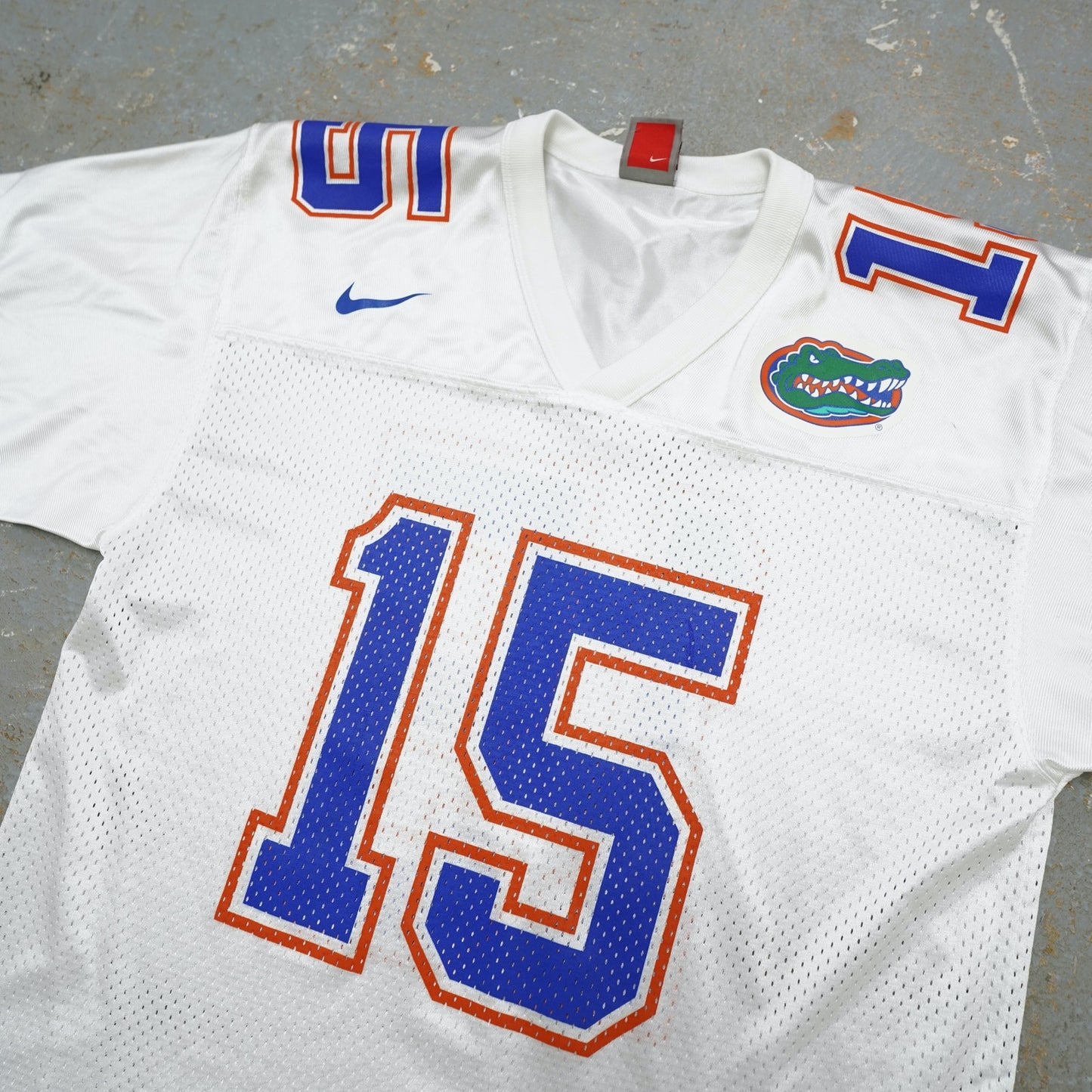 (S) Vintage University of Florida Gators Tim Tebow #15 Team Nike Jersey Mens S White