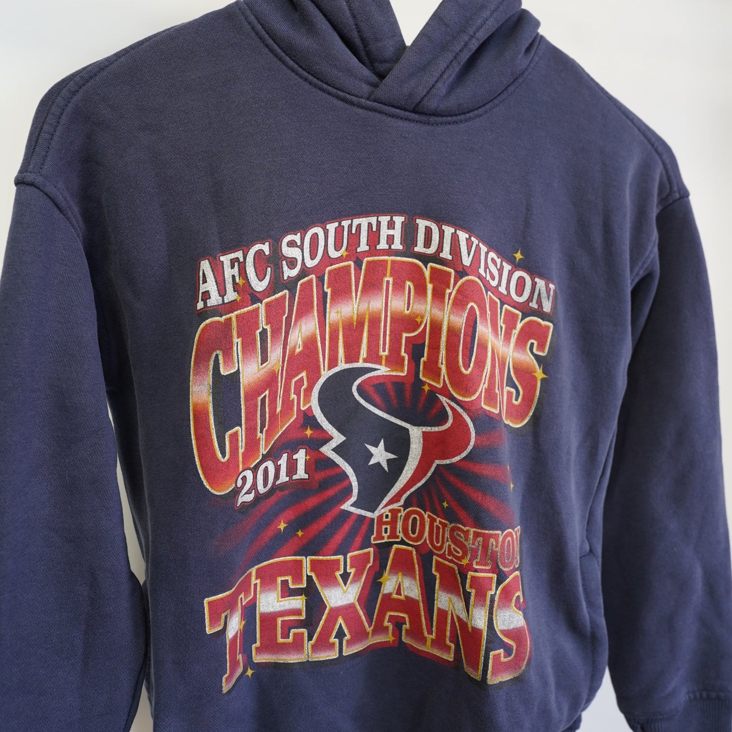 (Boys L) Houston Texans Hoodie Boys L 11/12 Kids Blue NFL Retro Y2K Vintage