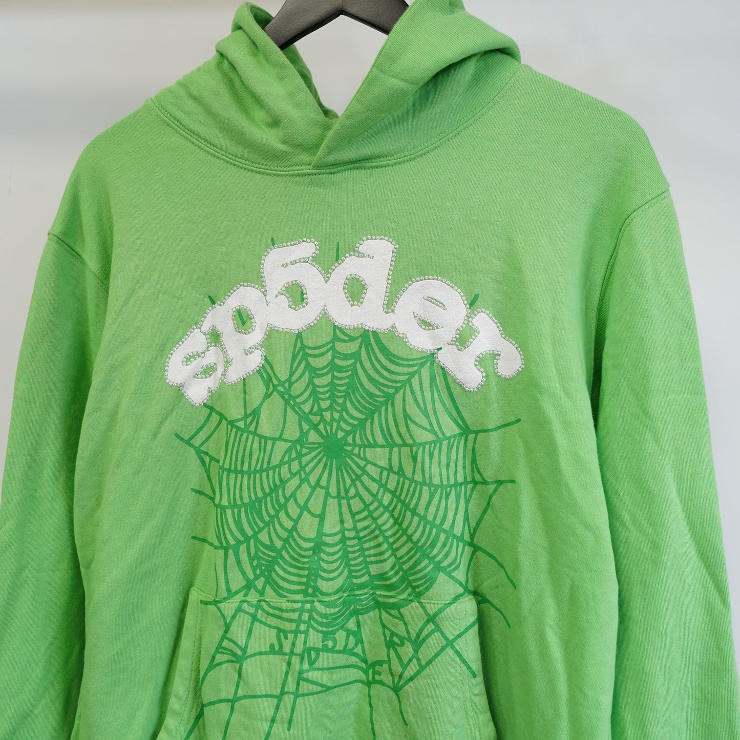 (Men's L) Sp5der Worldwide Web Lime Green Hoodie Slime Young Thug Sweatshirt