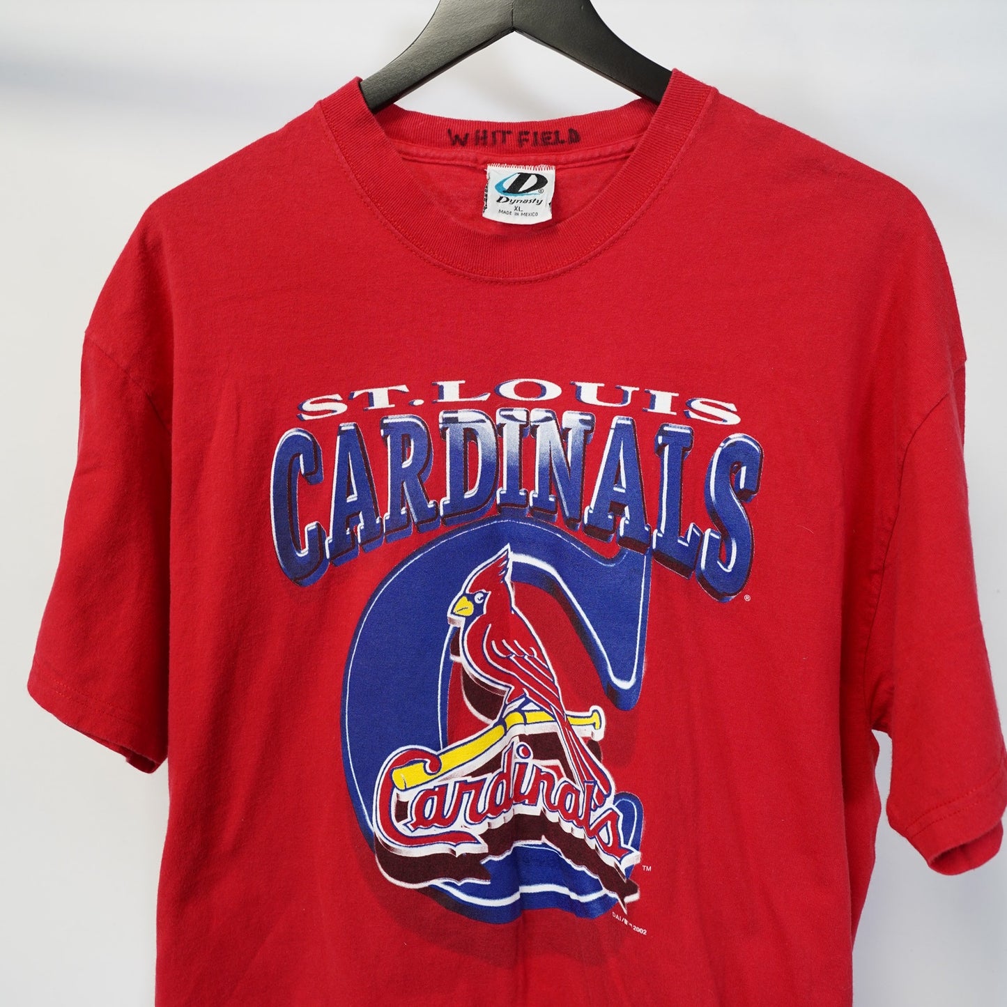 (XL) Vintage St. Louis Cardinals 2002 Dynasty Baseball T-Shirt Red