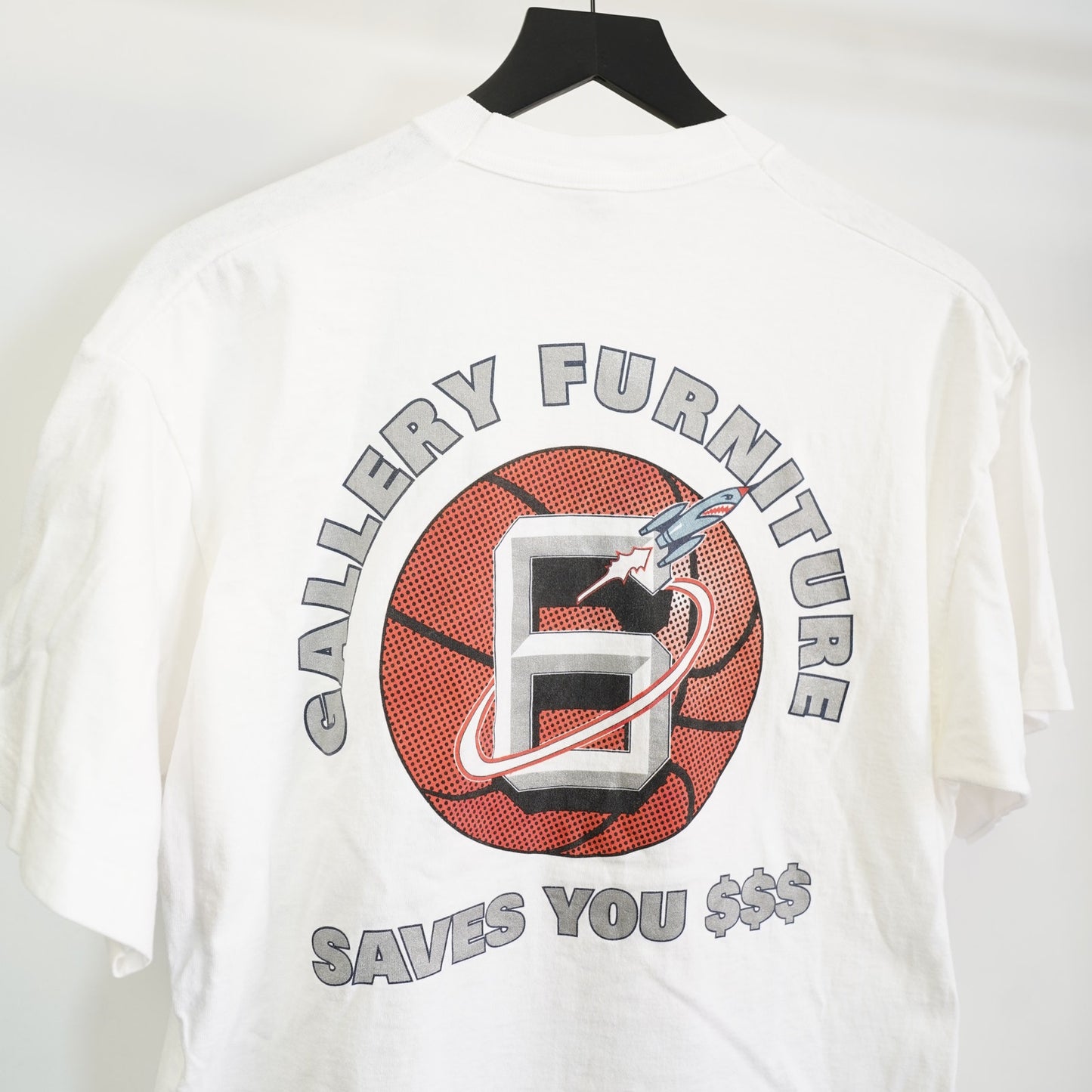 (XL) Vintage Houston Rockets Basketball Single Stitch T-Shirt Men's XL White 90s