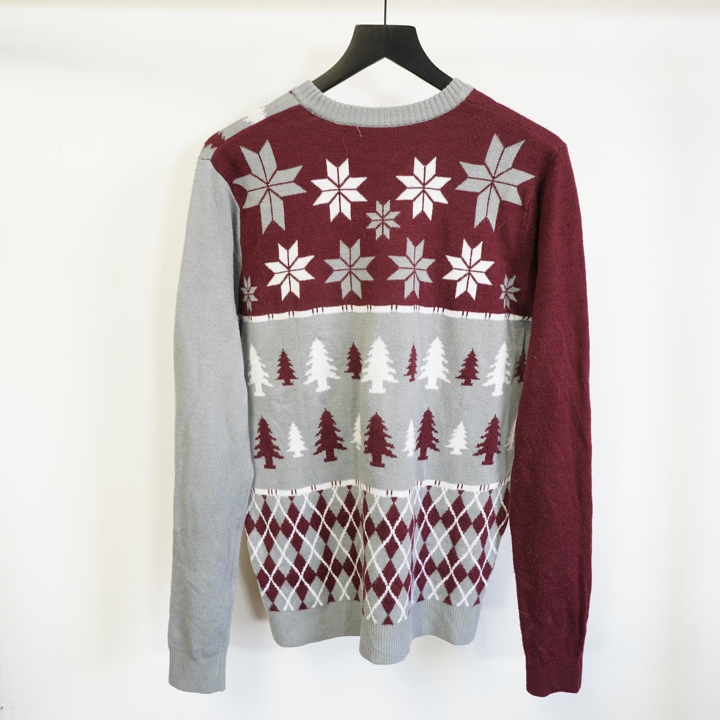 (M) Texas A&M Aggies Knit Christmas Sweater Men's M Maroon Gray ATM