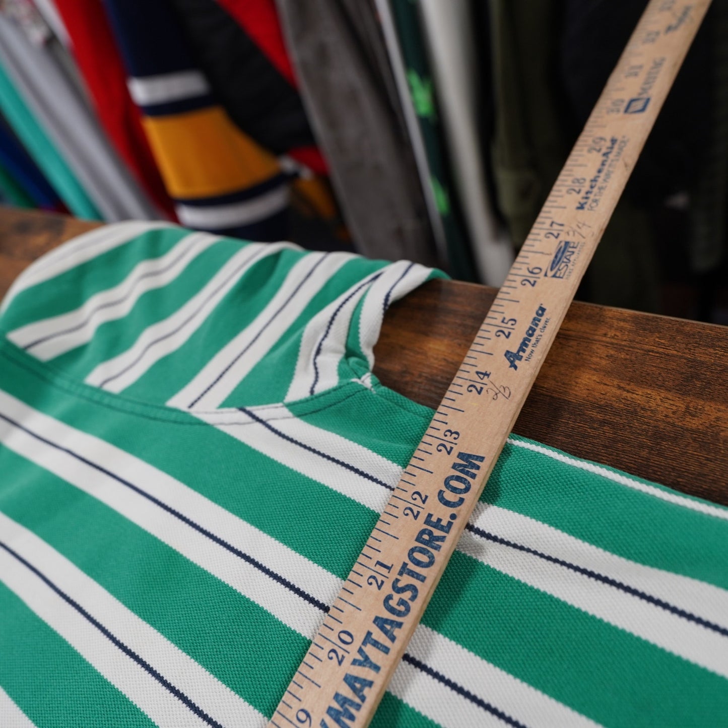 (XL) The Masters 90s Vertically Striped Golf Polo Shirt Slazenger Men's XL Green