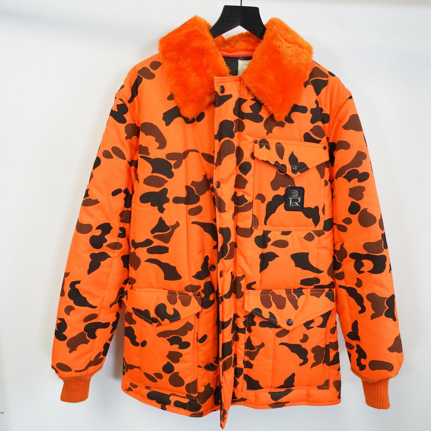 (M) True Vintage Duck Camouflage RefrigiWear Hunting Field Jacket Orange