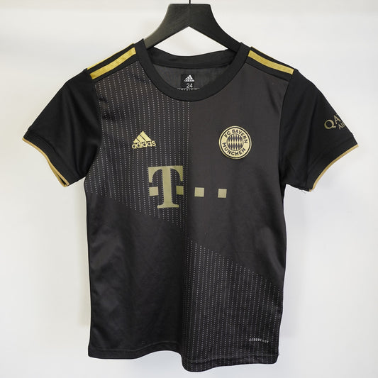 (Youth M 10-12Y) Adidas FC Bayern Munich 2021/2022 Away Jersey Lewandowski Black