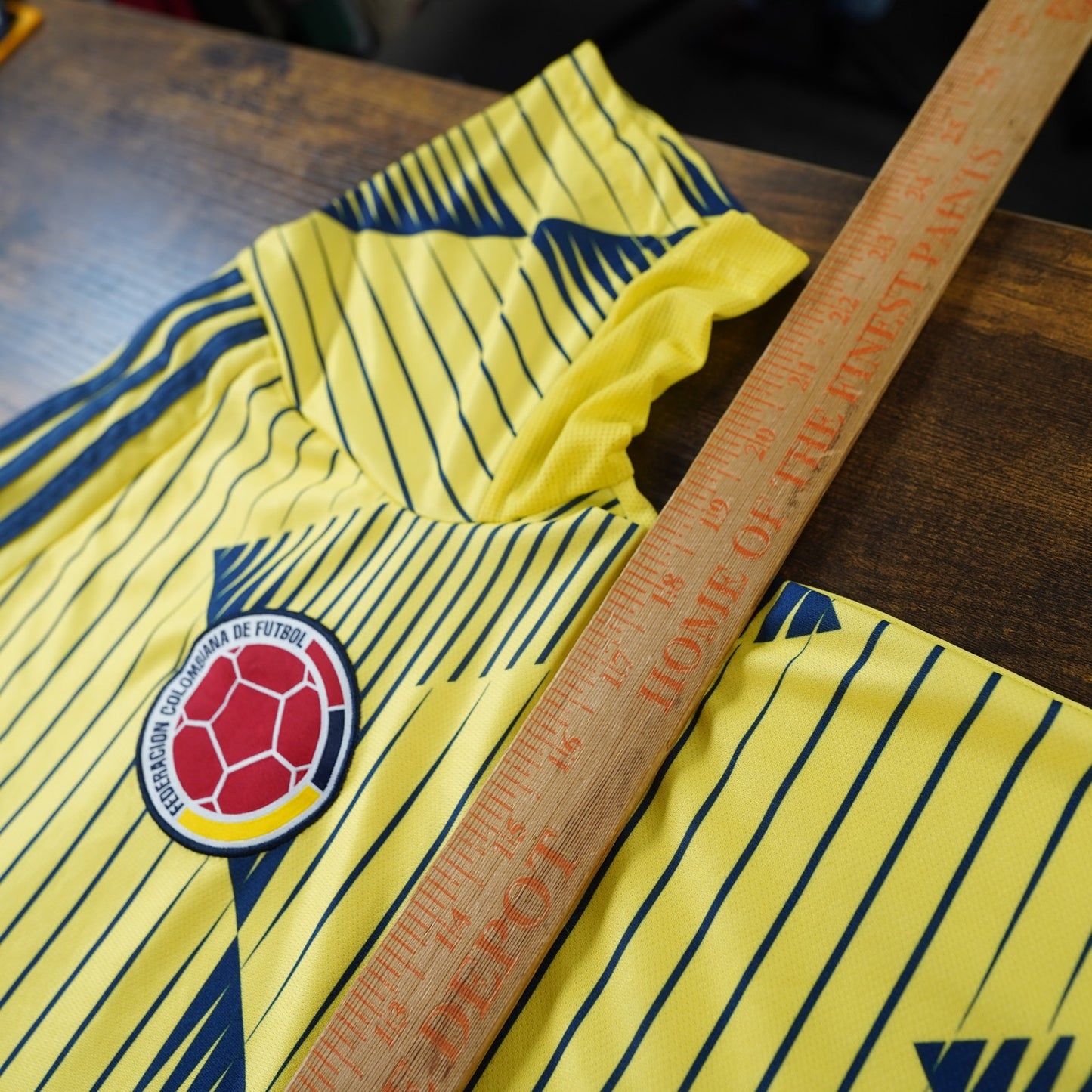 (M) Vintage Adidas Colombia 2019 Home Soccer Jersey Men's M Yellow Futbol Blokecore