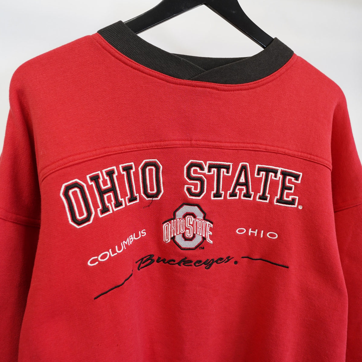 (XL) Vintage Ohio State Buckeyes Embroidered  Lee Sport 90s Sweatshirt Men's XL Red
