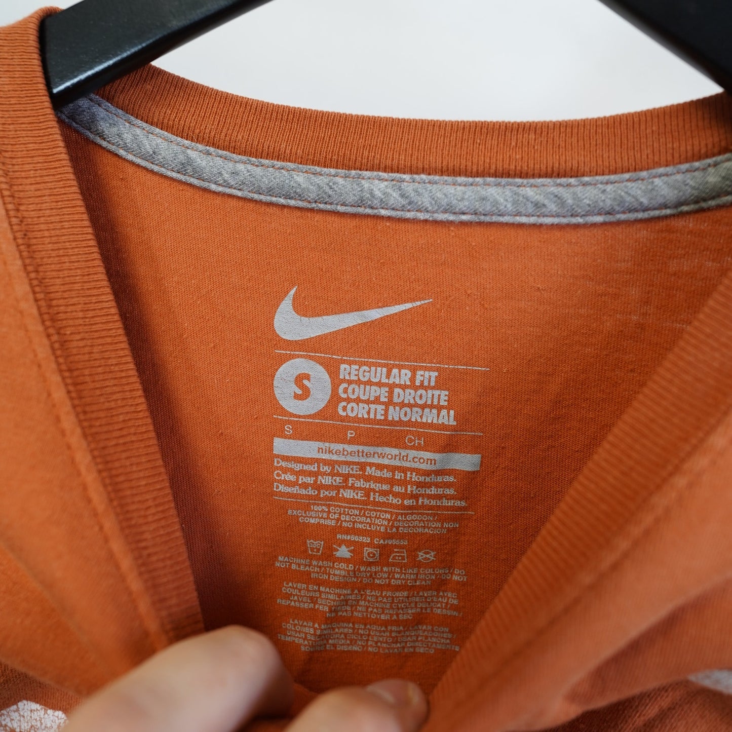 (S) Nike University of Texas Longhorns Bevo T-Shirt Men's S Burnt Orange UT Retro