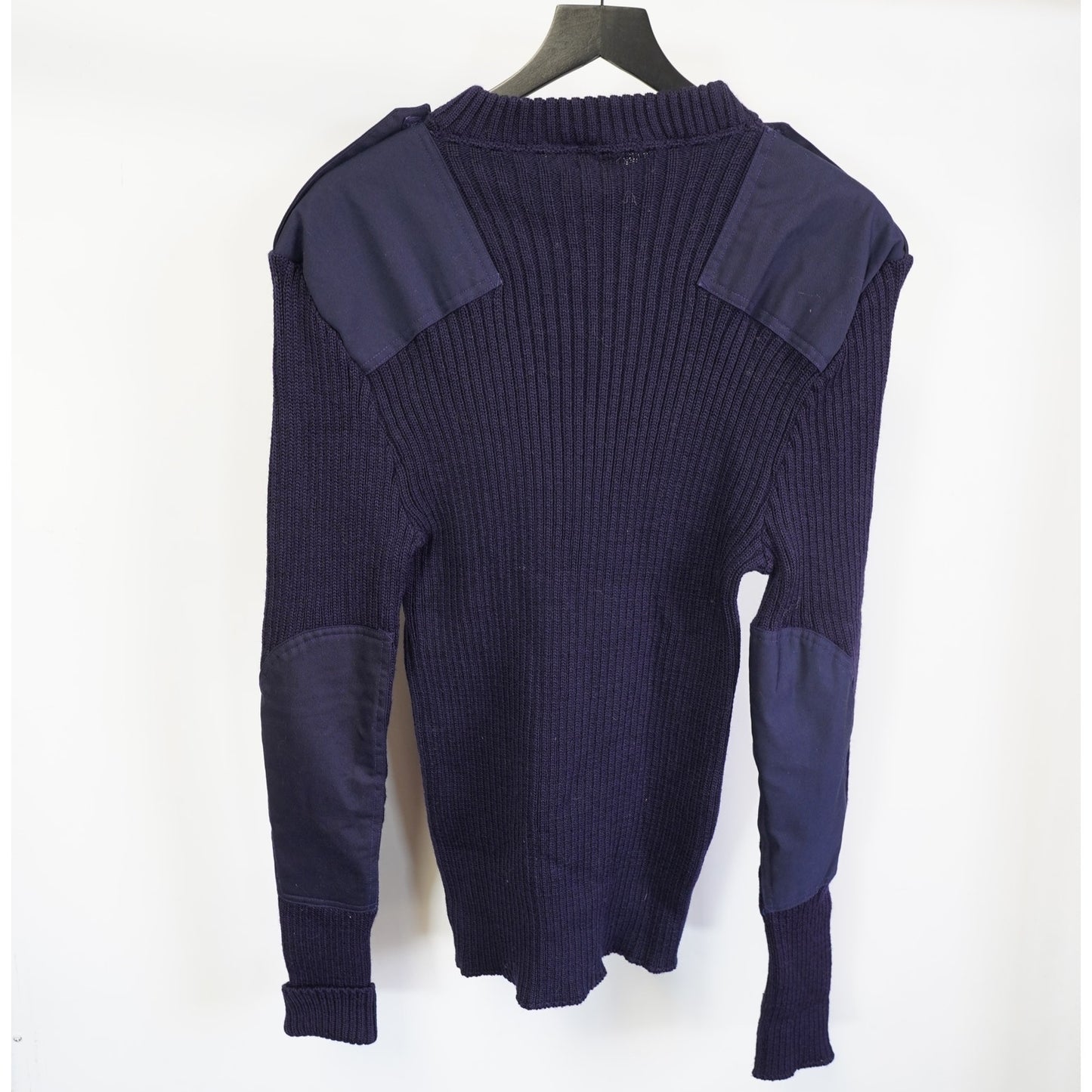 (L) True Vintage U.S. Navy Ribbed Commando Wool Knit Sweater Woolly Pully Men's L 46